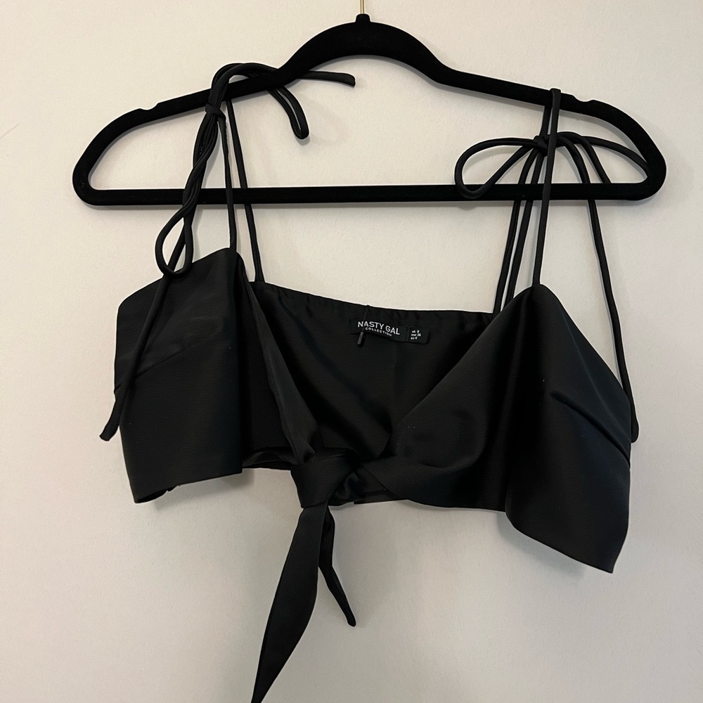 Nasty Gal black tie up top